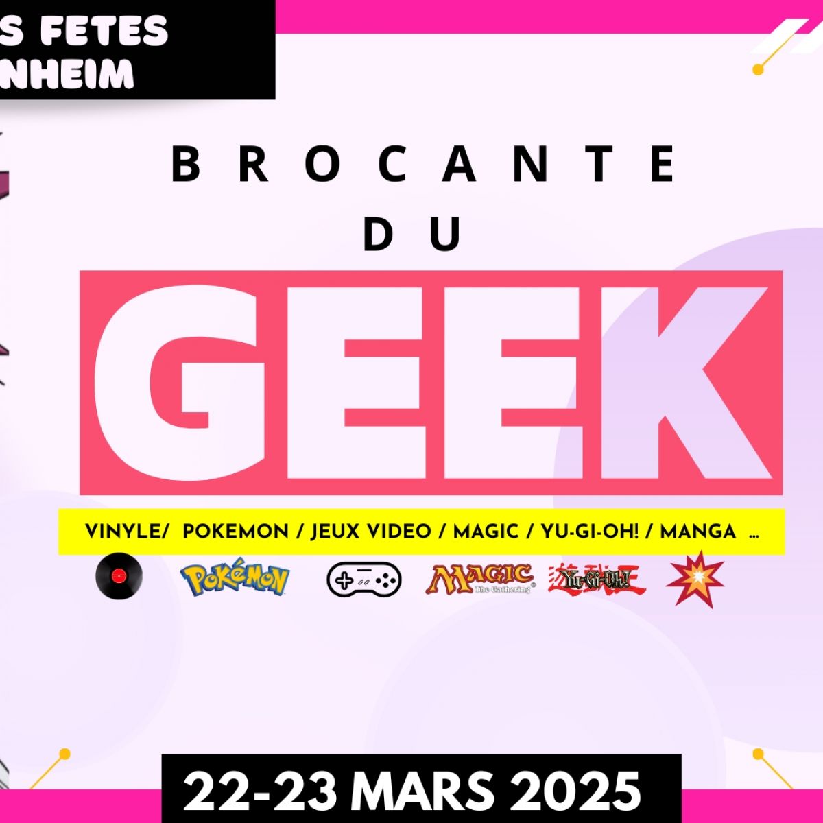 BROCANTE DU GEEK 22-23 MARS