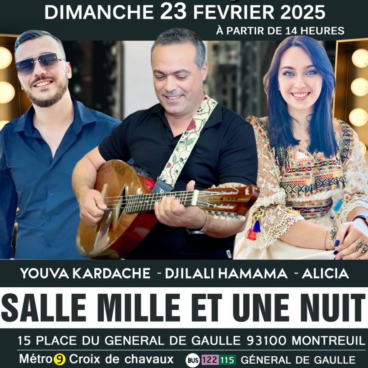 DJILALI HAMAMA, YUVA KARDACHE & ALICIA EN CONCERT À PARIS