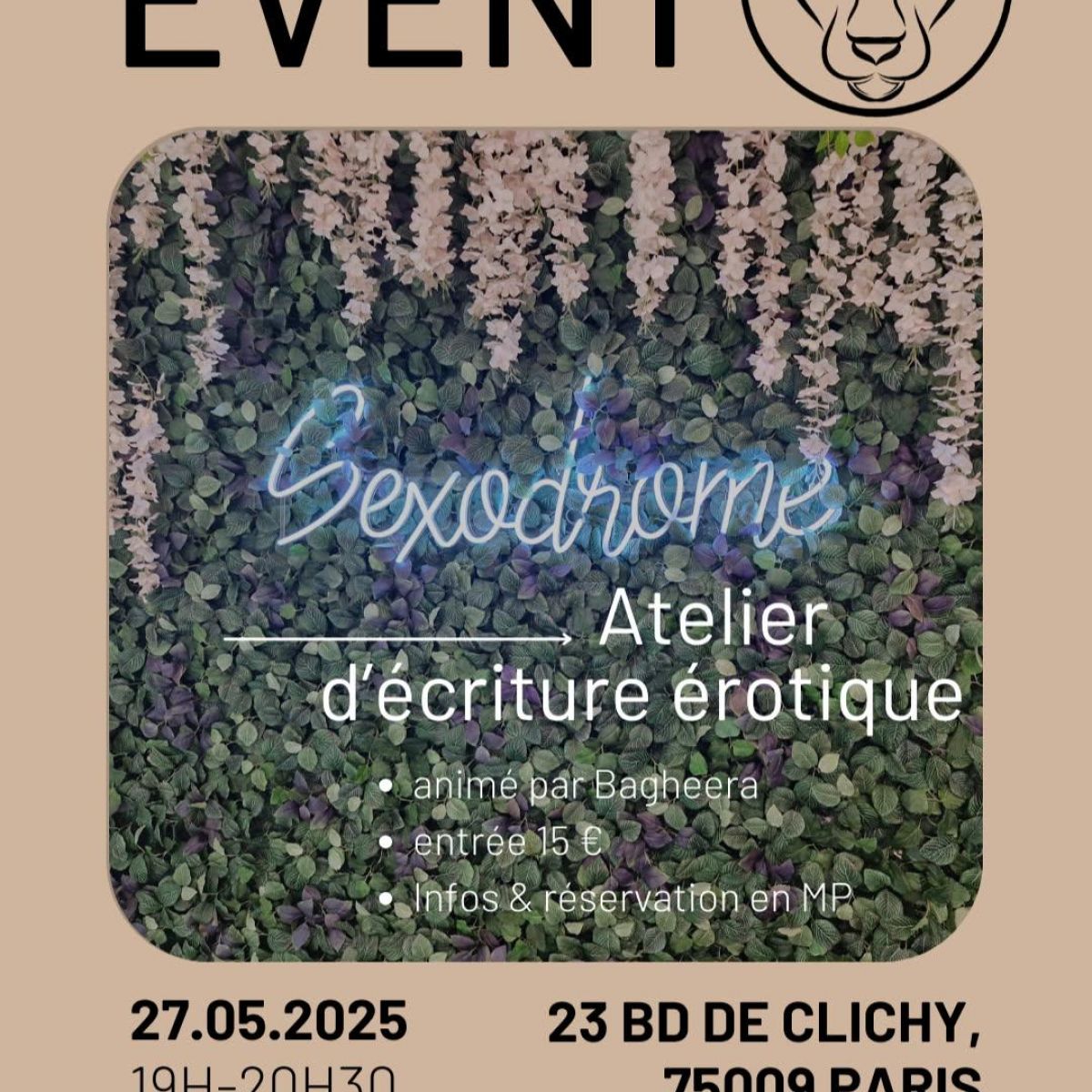 Atelier d'écriture érotique au Sexodrome