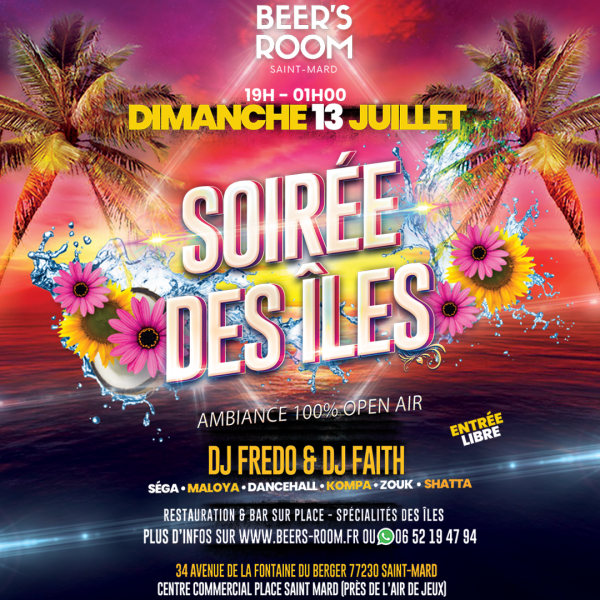 Soirée des Îles – Dimanche 13 Juillet - OPEN AIR