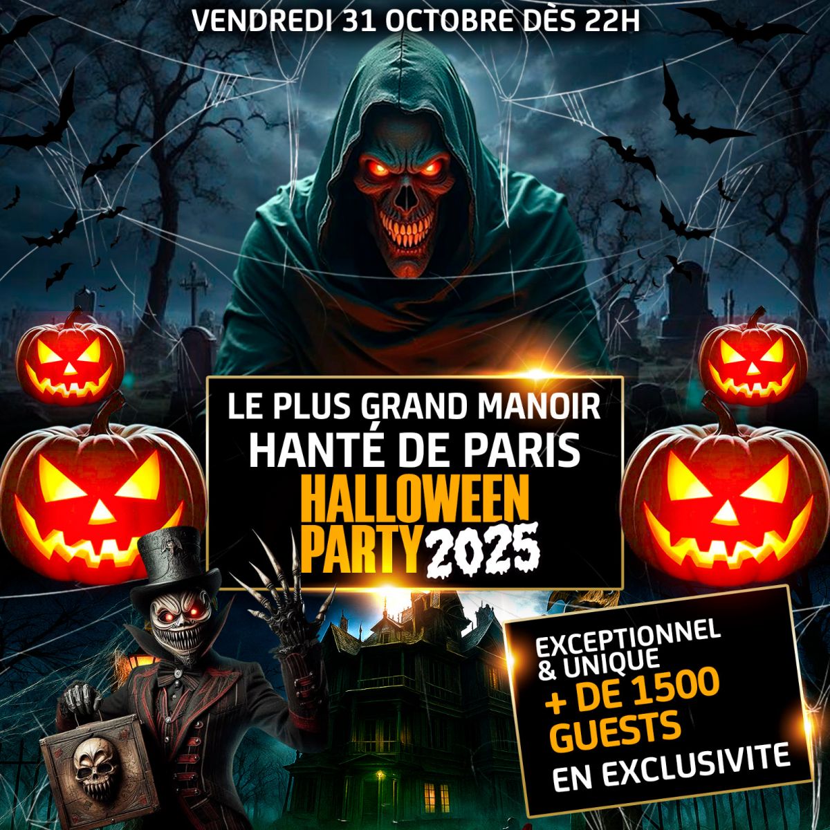 LE PLUS GRAND MANOIR HANTÉ HALLOWEEN PARIS 2025
