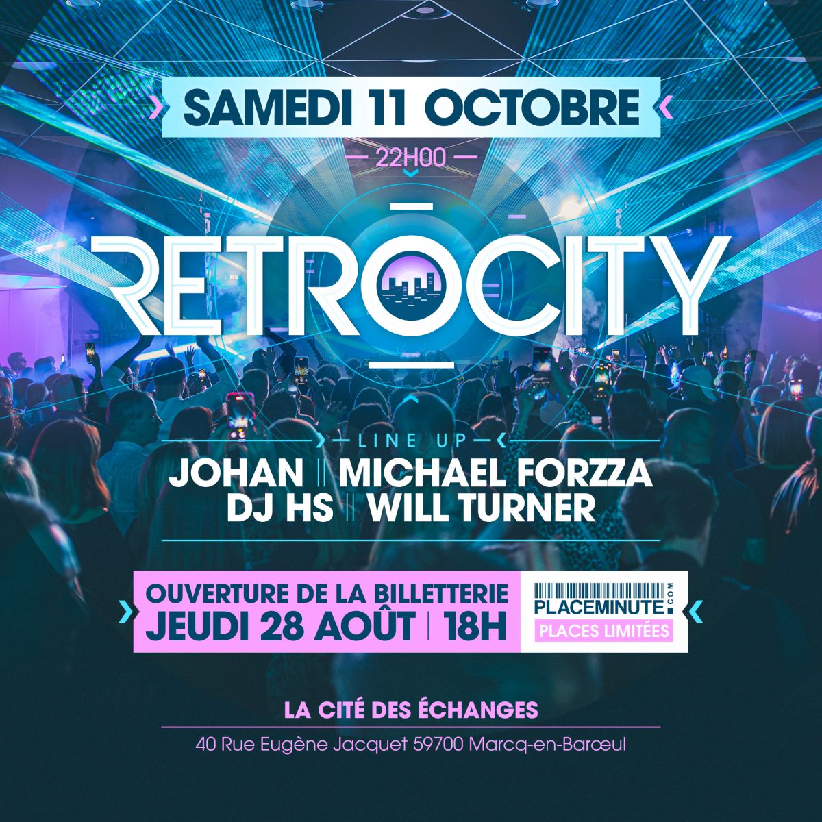 RETRO CITY sam 11 oct -> JOHAN, DJ HS, MICHAEL FORZZA & WILL TURNER