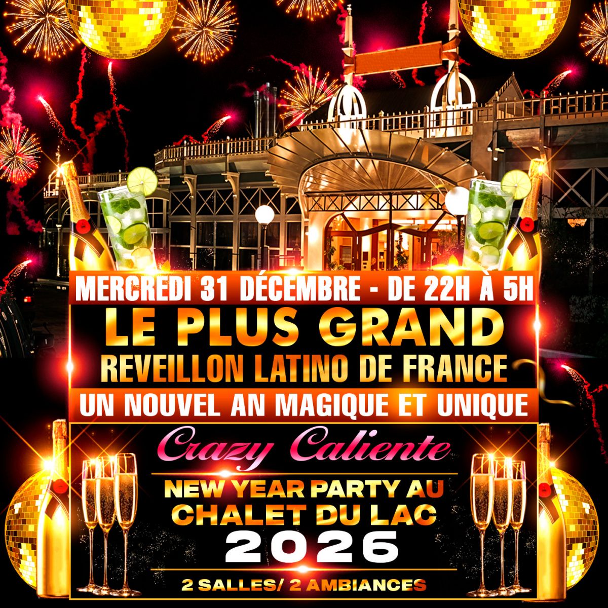 LE PLUS GRAND REVEILLON LATINO DE FRANCE ( 2 SALLES & 2 AMBIANCES ) NEW YEAR 2026