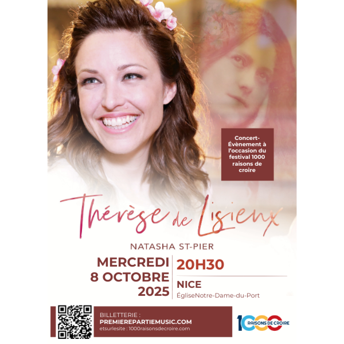 NATASHA ST-PIER EN CONCERT À NICE (FESTIVAL 1000 RAISONS DE CROIRE)