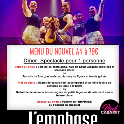 Nouvel An 2026 à L'EMPHASE avec les Pink Cabaret