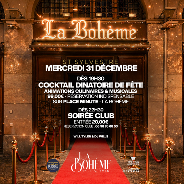 La Saint-Sylvestre à La Bohème