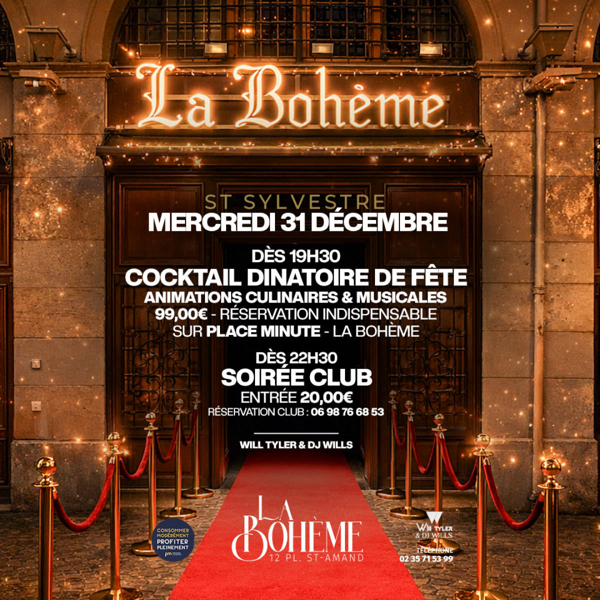 La Saint-Sylvestre à La Bohème