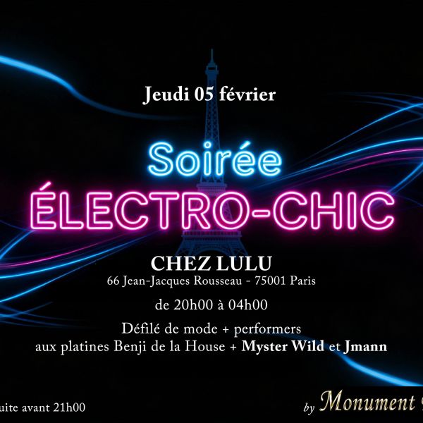 Soirée ELECTRO-CHIC le 05 février chez LULU (défilé de mode + performers + DJ)