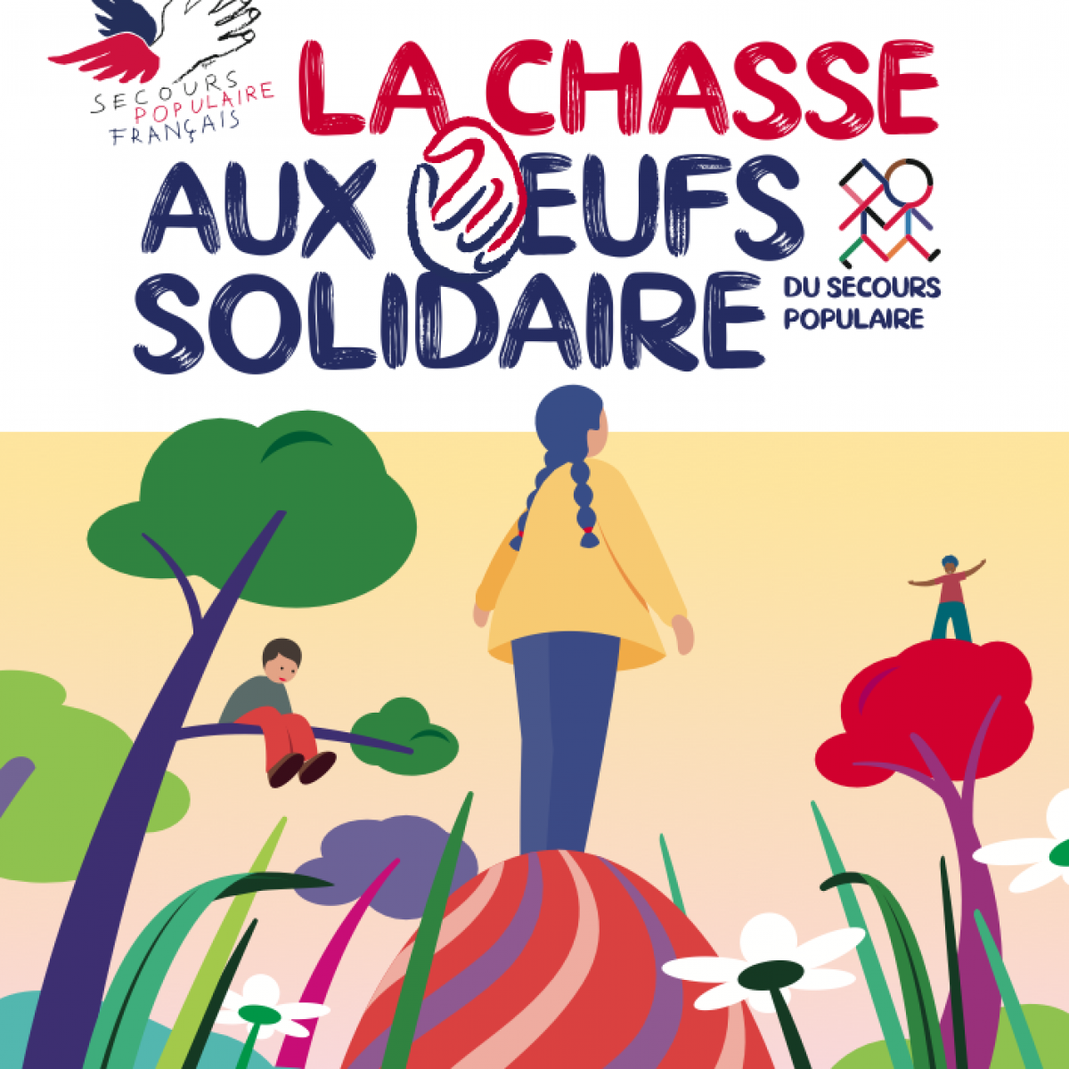 Chasse aux oeufs solidaire du Secours populaire