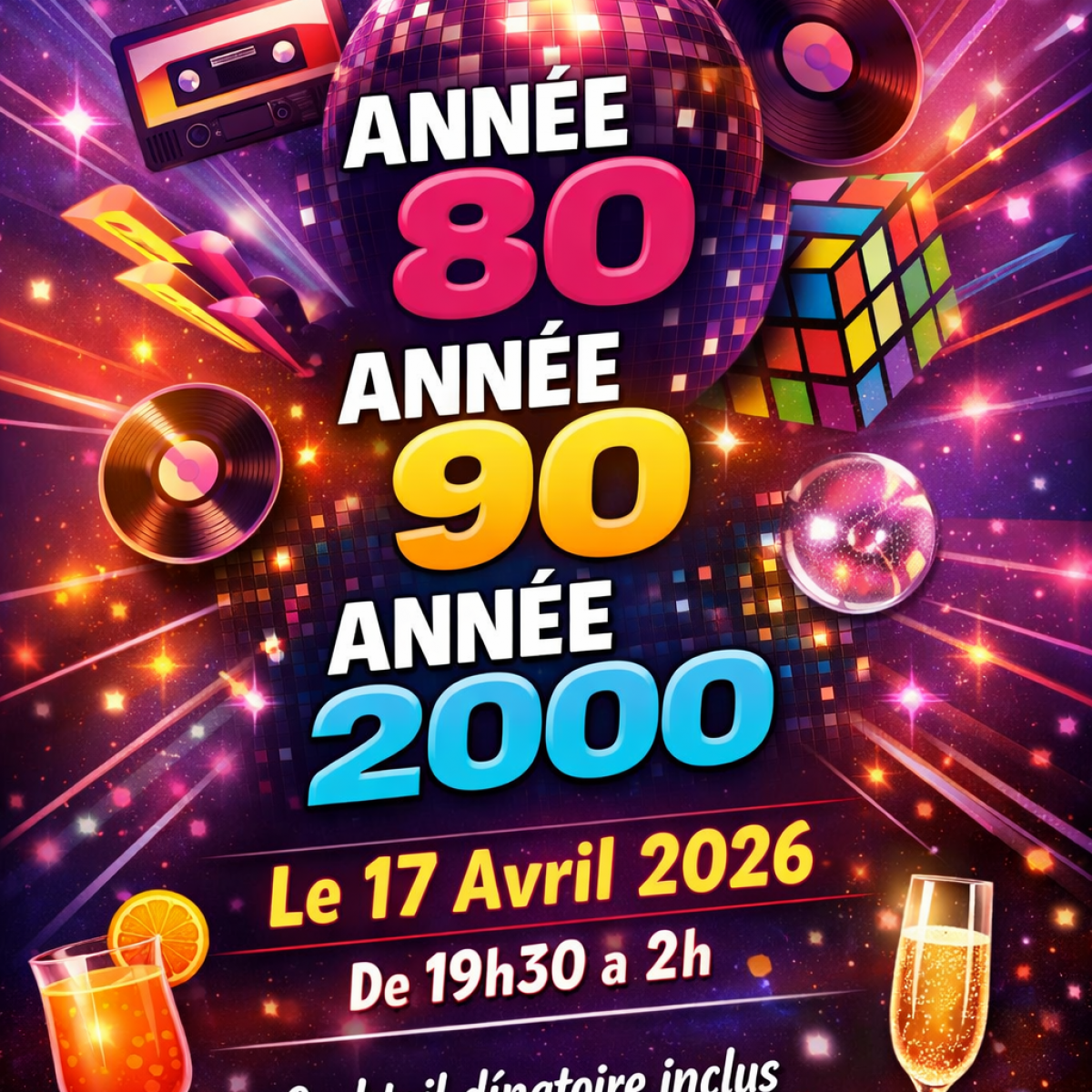 Soirée 80’s, 90’s, 2000