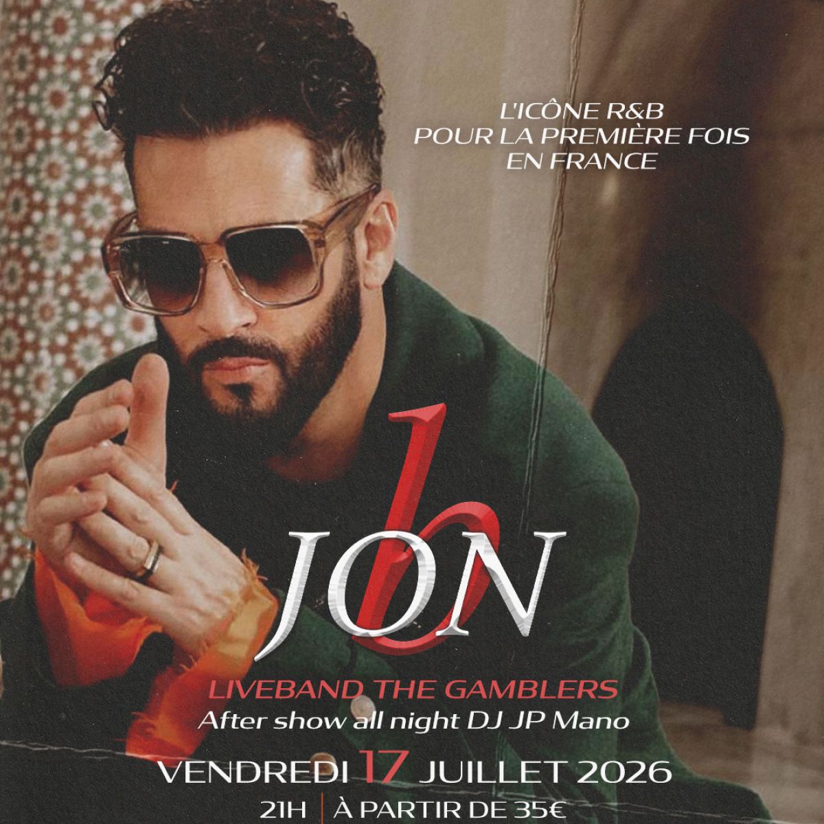 JON B, liveband The Gamblers, au Bizz'Art Paris