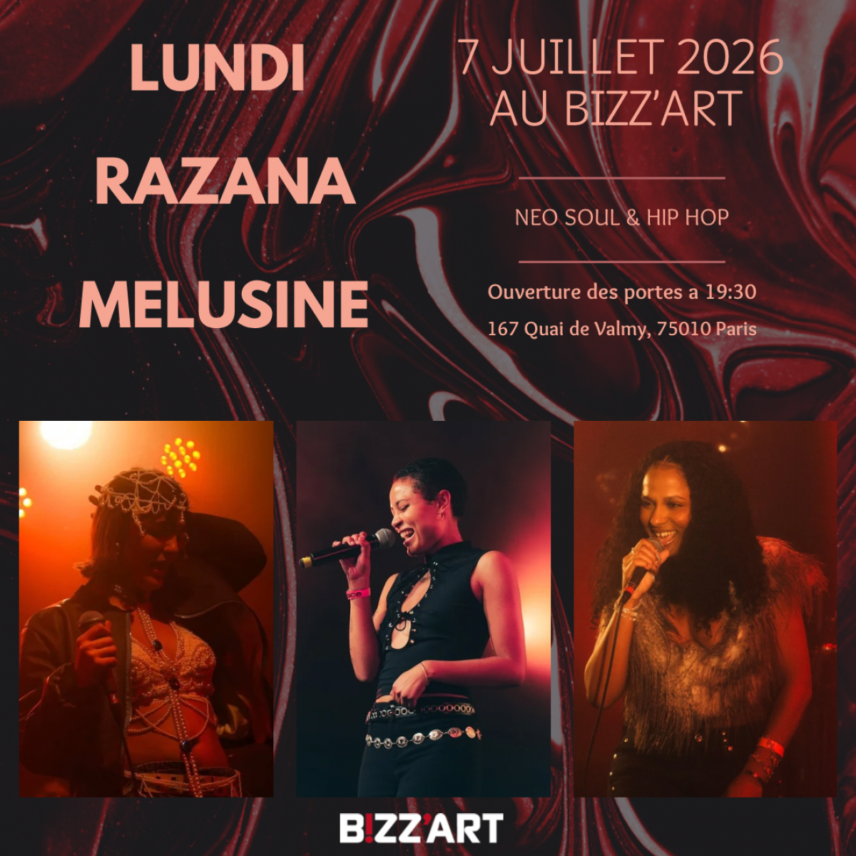 LUNDI * RAZANA * MELUSINE live @Bizz'Art Paris
