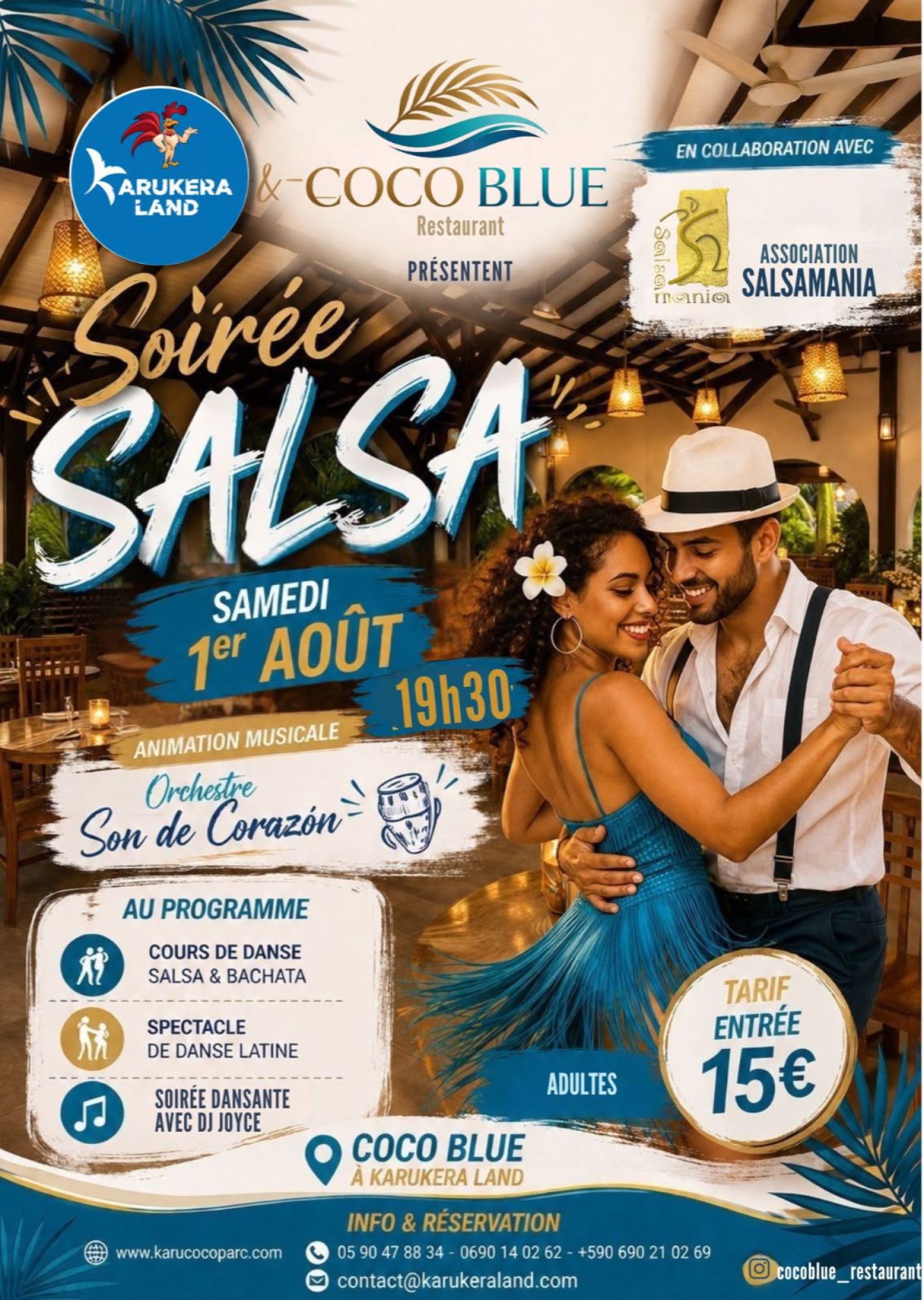 SOIREE SALSA AU COCO BLUE