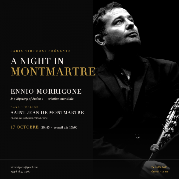 Hommage à Ennio Morricone et les plus beaux Ave Maria à Montmartre avec Les Artistes de l’Opéra et Paul Mancini