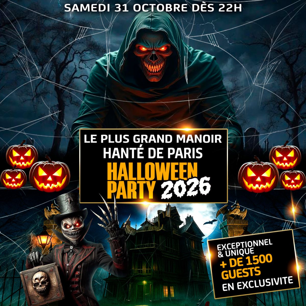 LE PLUS GRAND MANOIR HANTÉ HALLOWEEN PARIS 2026