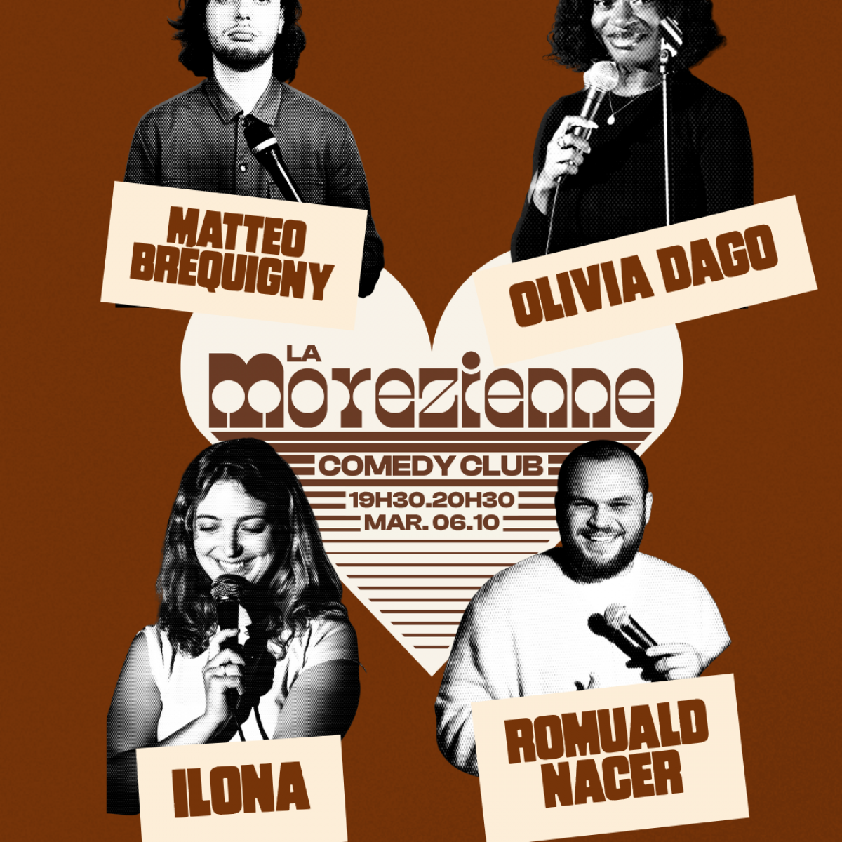 Matteo Bréquigny, Olivia Dago, Ilona & Romuald Nacer