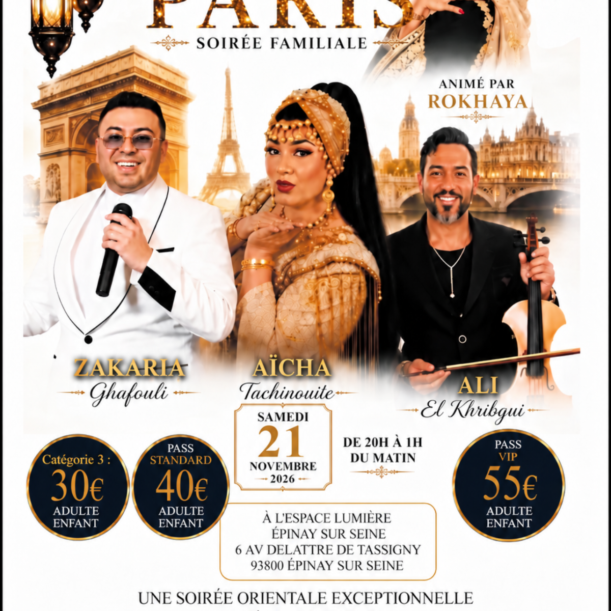 [REPORT]CONCERT CHAABI PARIS ZAKARIA GHAFOULI AÏCHA TACHINOUITE ALI EL KHRIBGI 2026